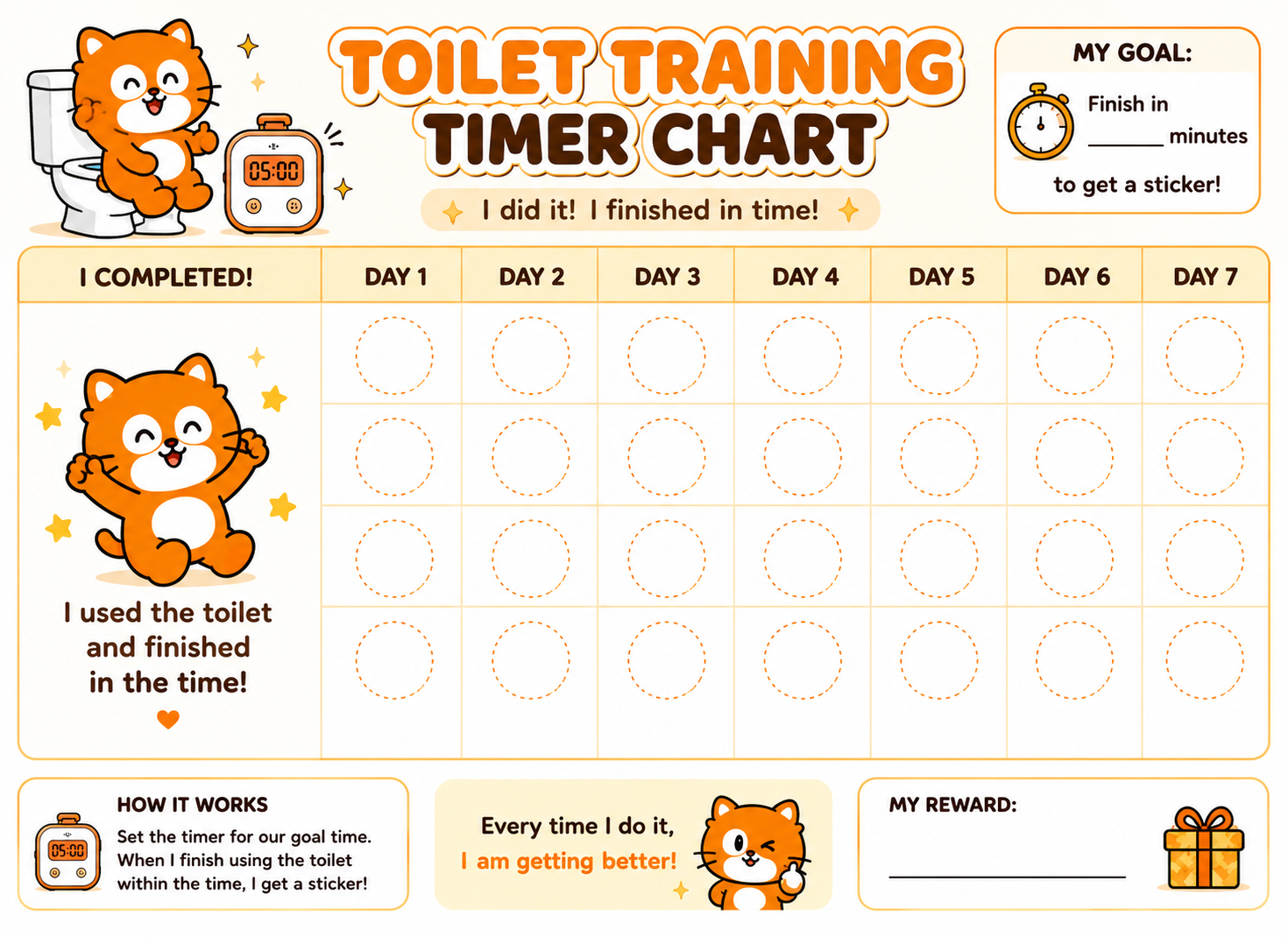 Potty Training Chartpad