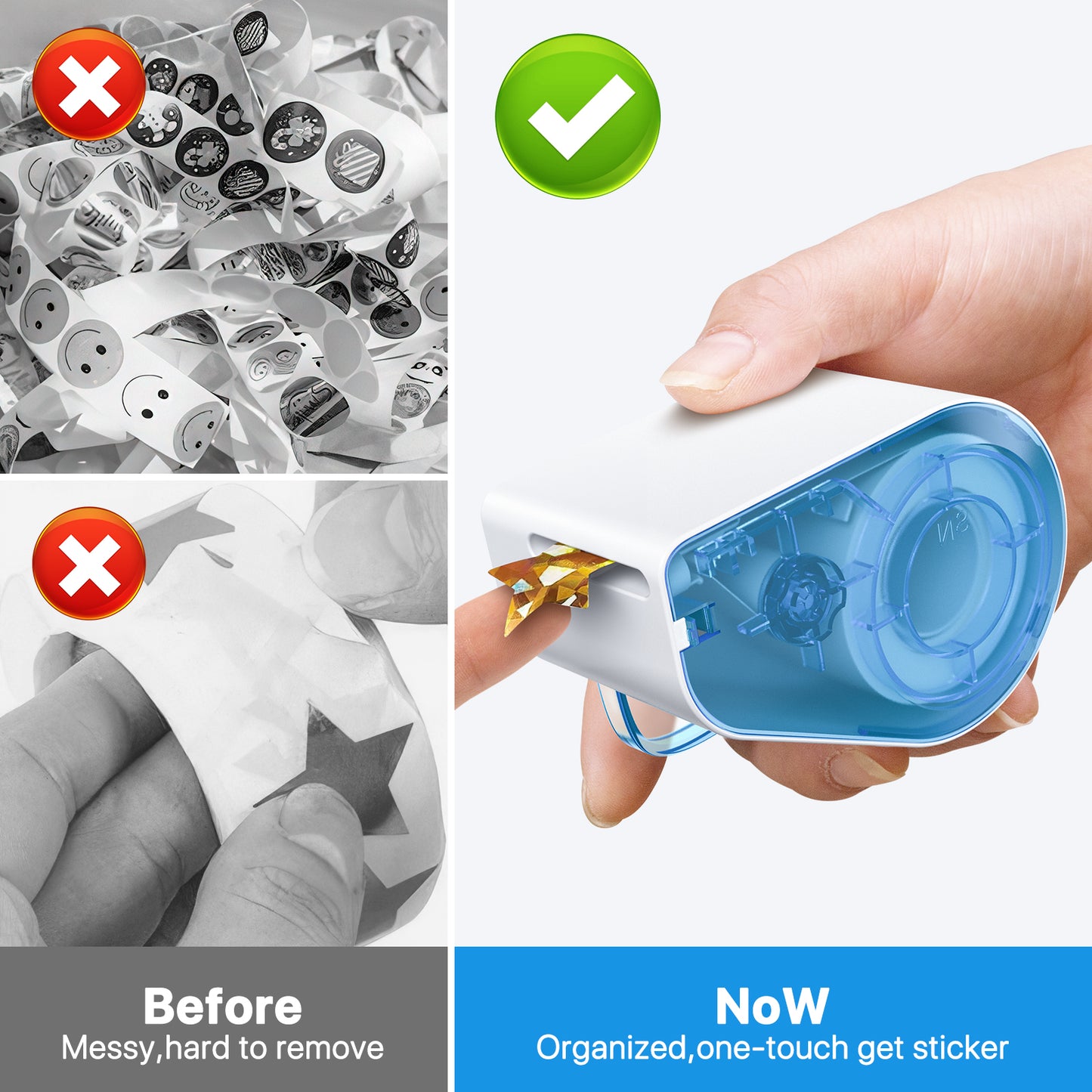 Sticker Dispenser for Rolls