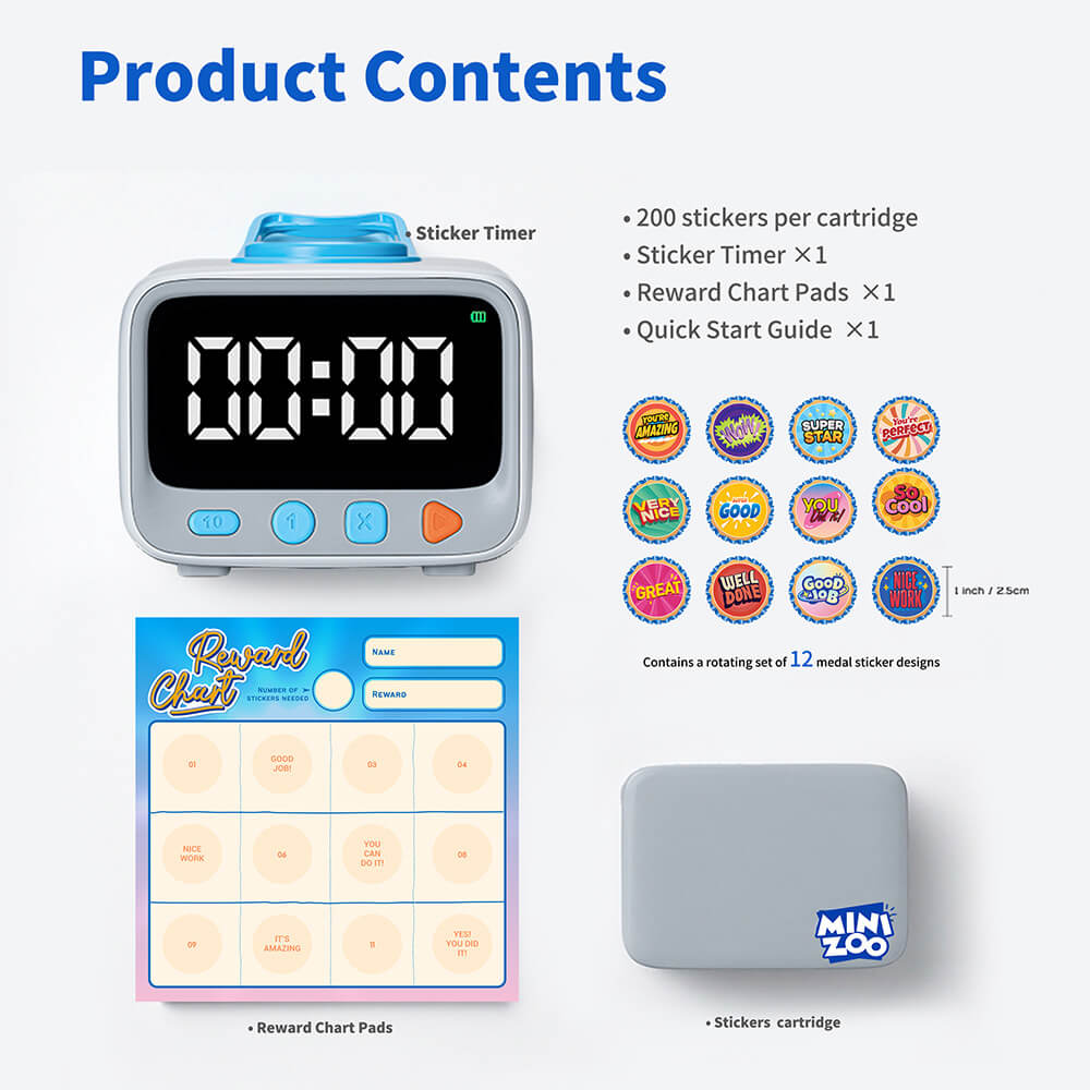 MiniZoo Custom Sticker Timer Reward System
