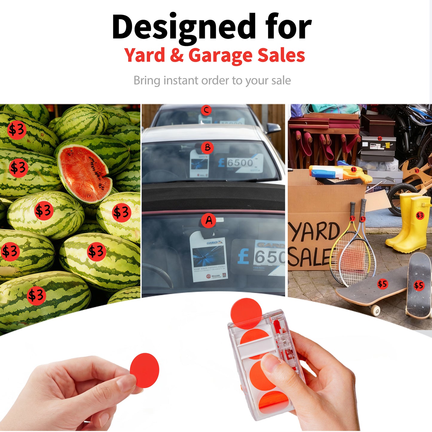 Sticker Dispenser For Dot Stickers