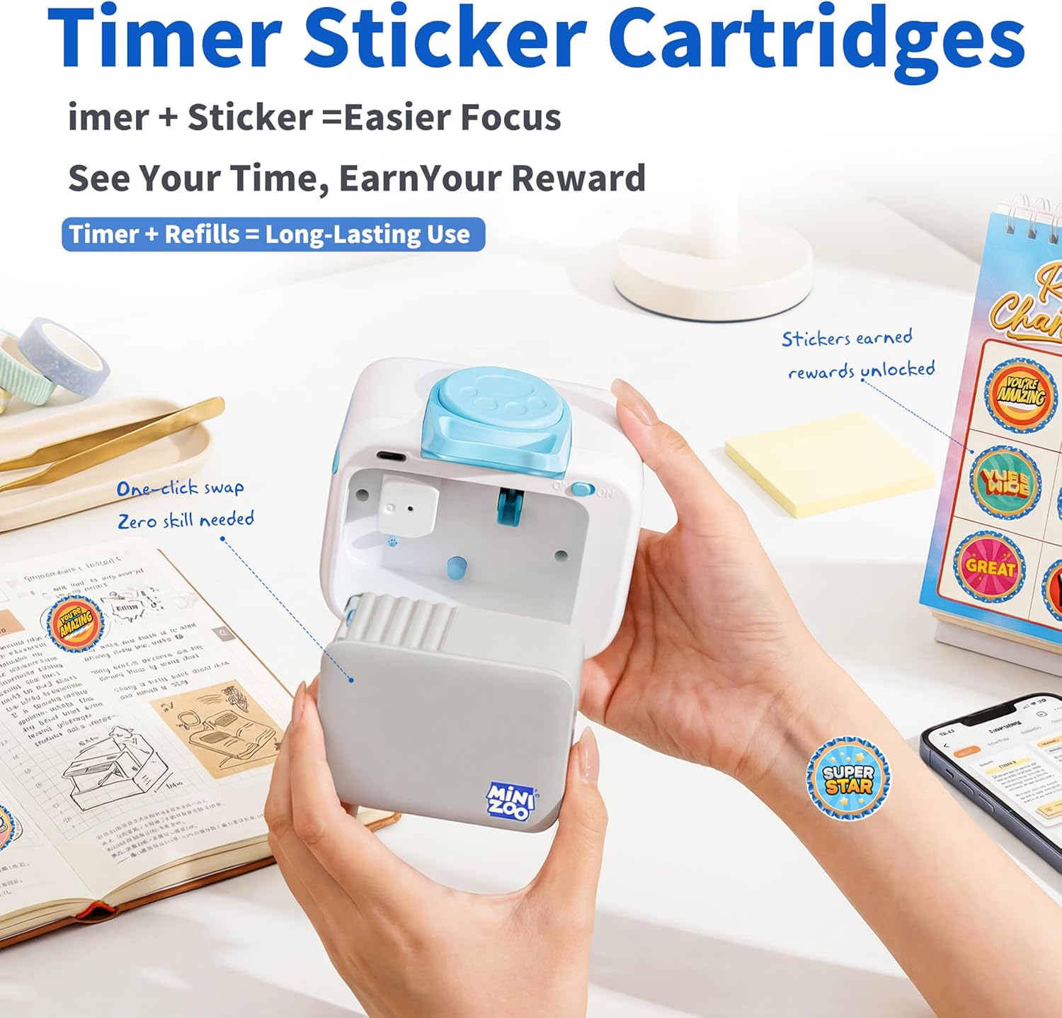 Sticker Timer Refill (Free 2 Chart Pads)