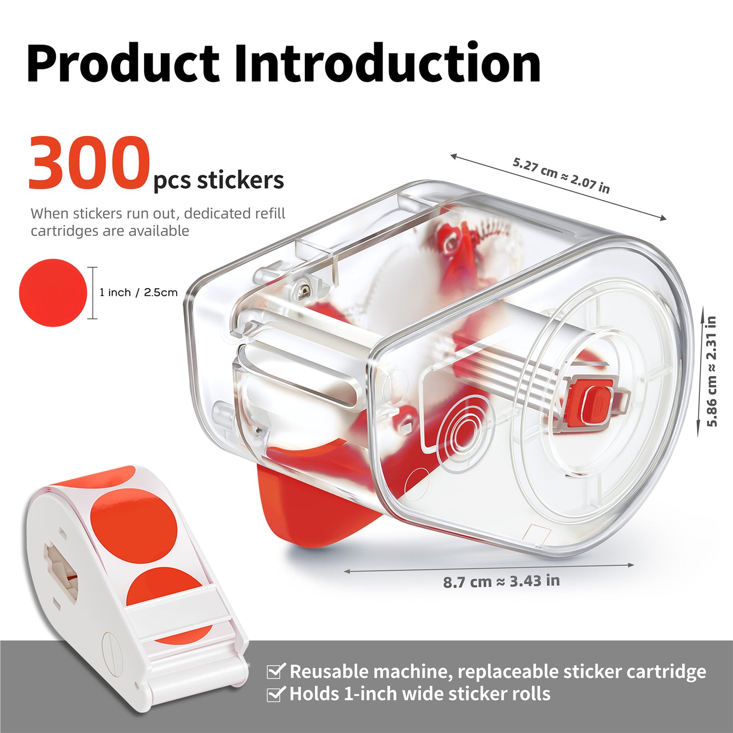 Sticker Dispenser For Dot Stickers