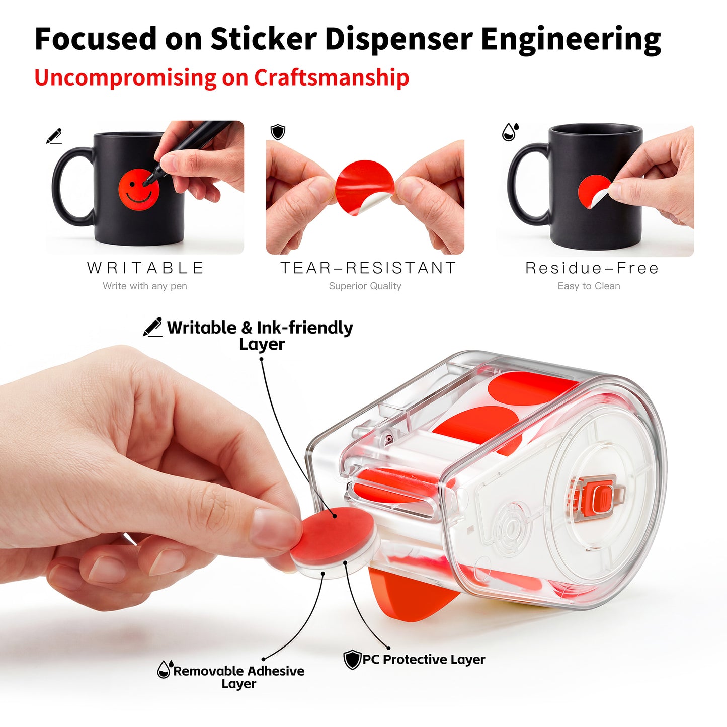 Sticker Dispenser For Dot Stickers
