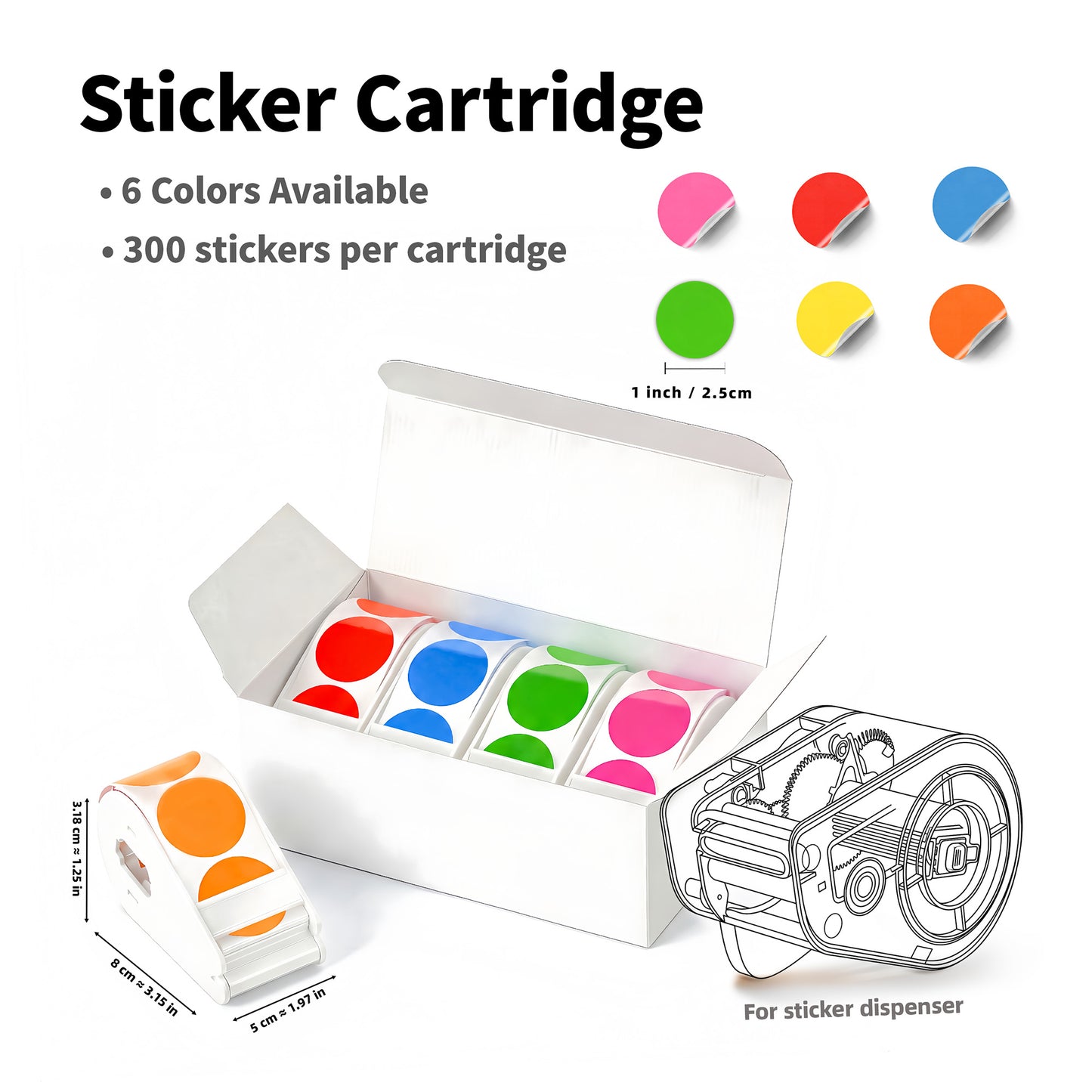 Sticker Dispenser For Dot Stickers