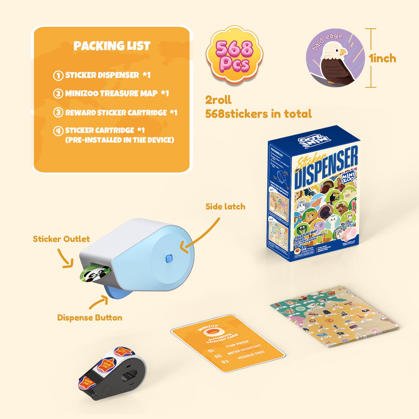 Sticker Dispenser For Treasure Map Series